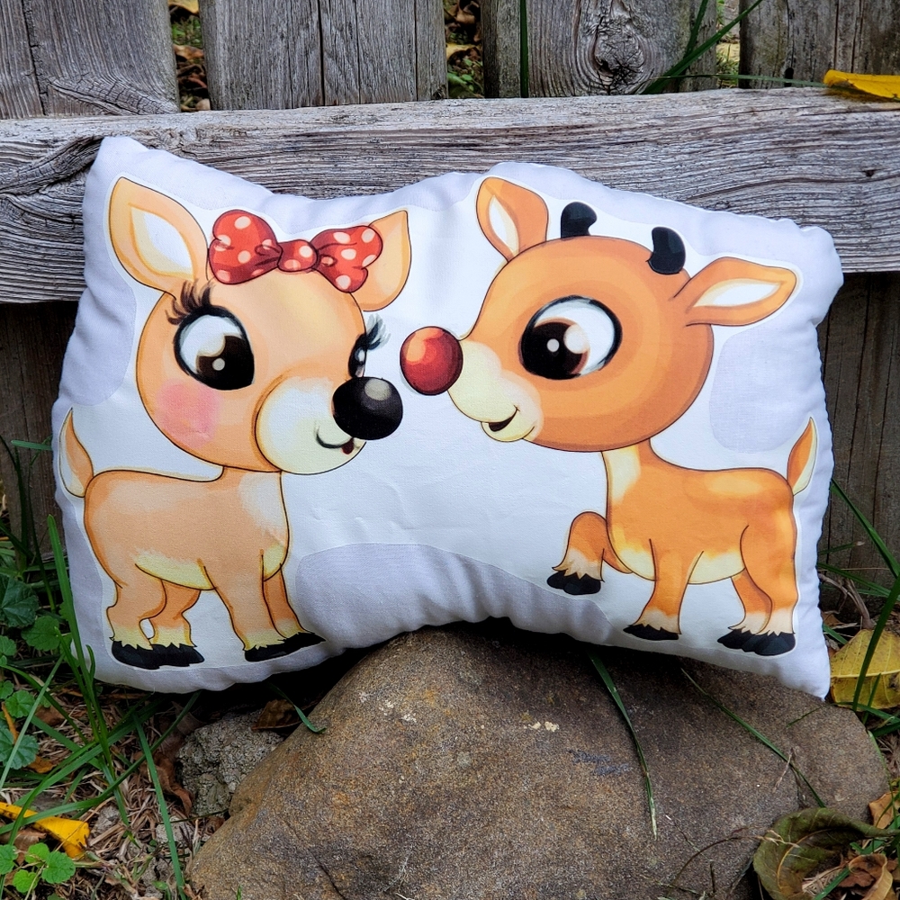 Rudolph the Red Nosed Reindeer and Clarice Pillow